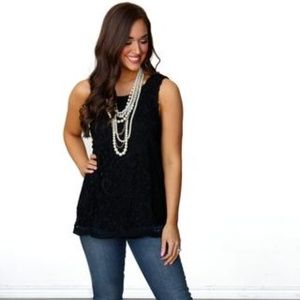 NWT Cover Me In Lace Top